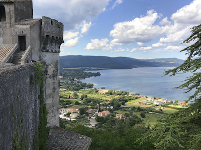 Lake Bracciano with castle