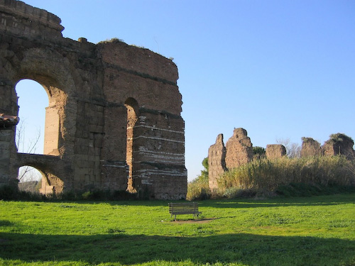 Aqueduct arches near Rome