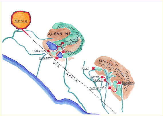 Appian Way map
