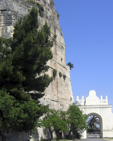 Cliff cut for Appian Way, Terracina