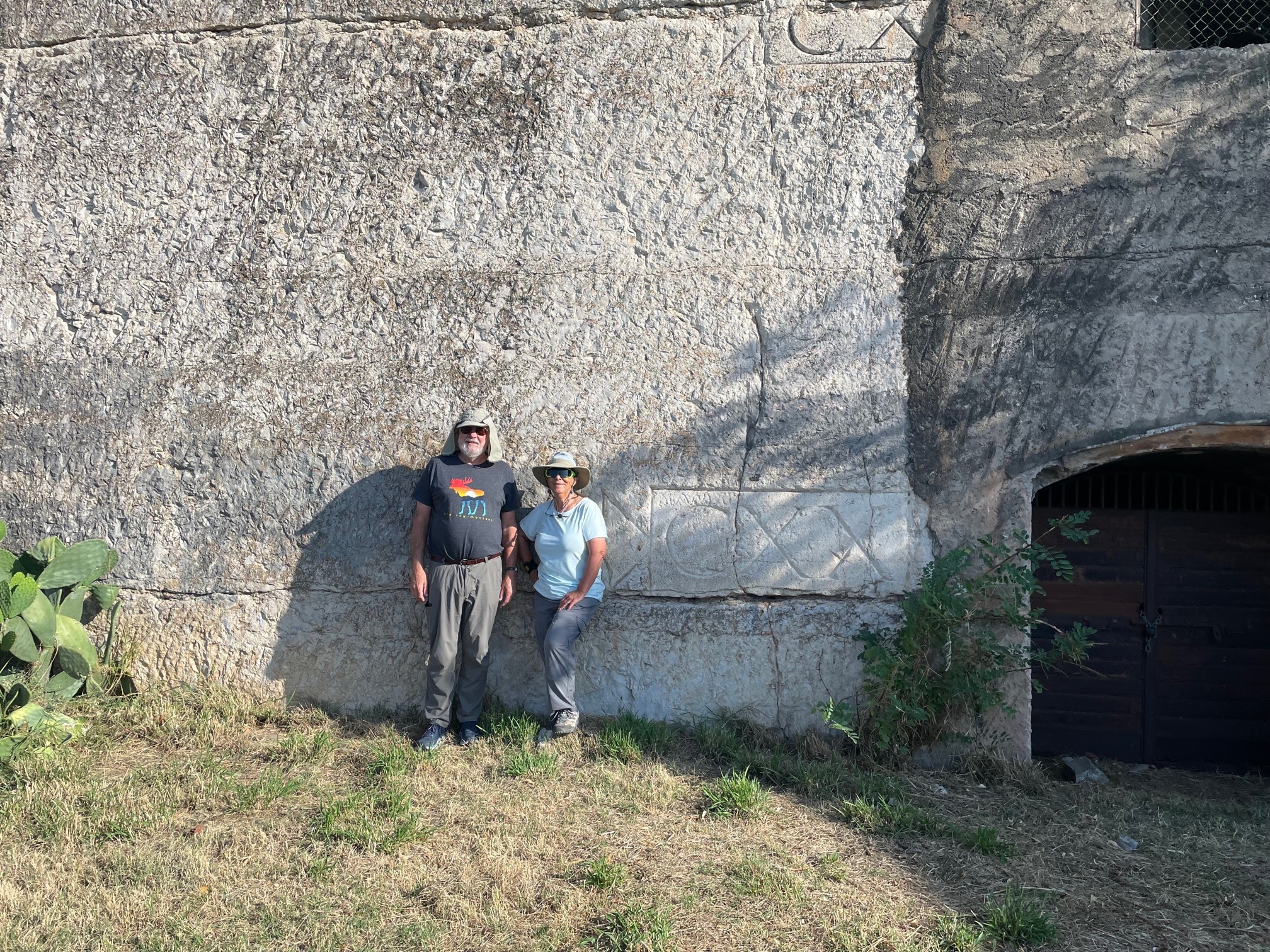 Road cut with Roman numerals, Terracina